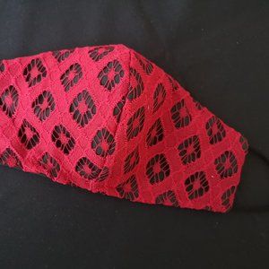 Lace Overlay 3ply Handmade 100% Cotton Face Mask Masque